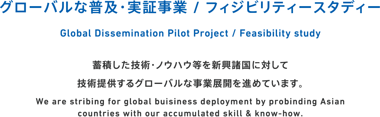 グローバルな普及・実証事業/フィジビリティ―スタディー